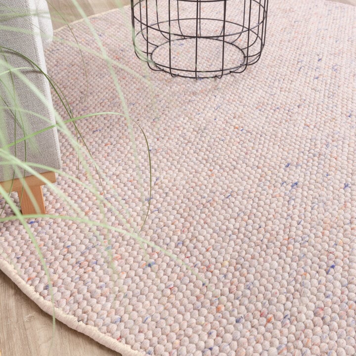 Rund Ullmatta - Feline Pastell