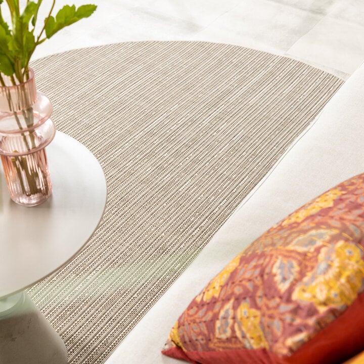 Rund Jute Utomhusmatta - Nomad Melerad Gräddvit