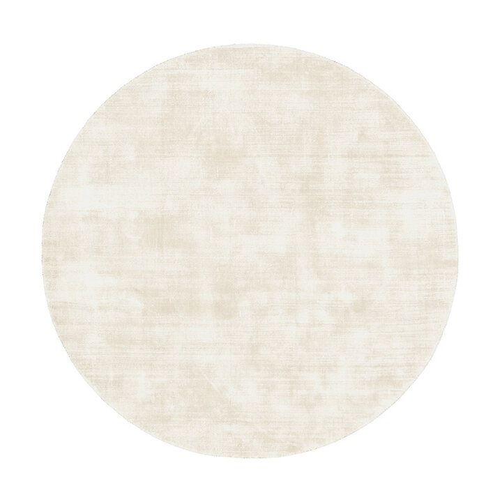 Rund Viskosmatta - Pearl Gräddvit