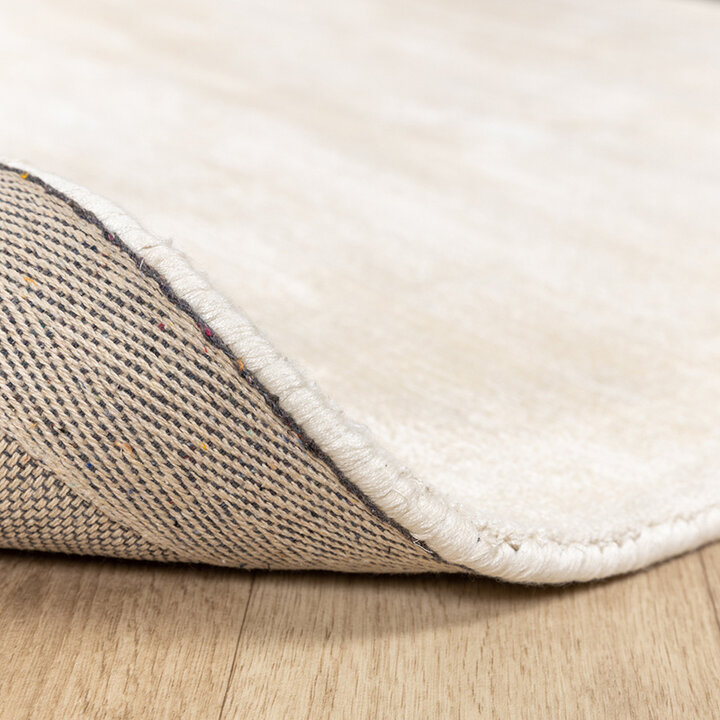 Rund Viskosmatta - Pearl Gräddvit