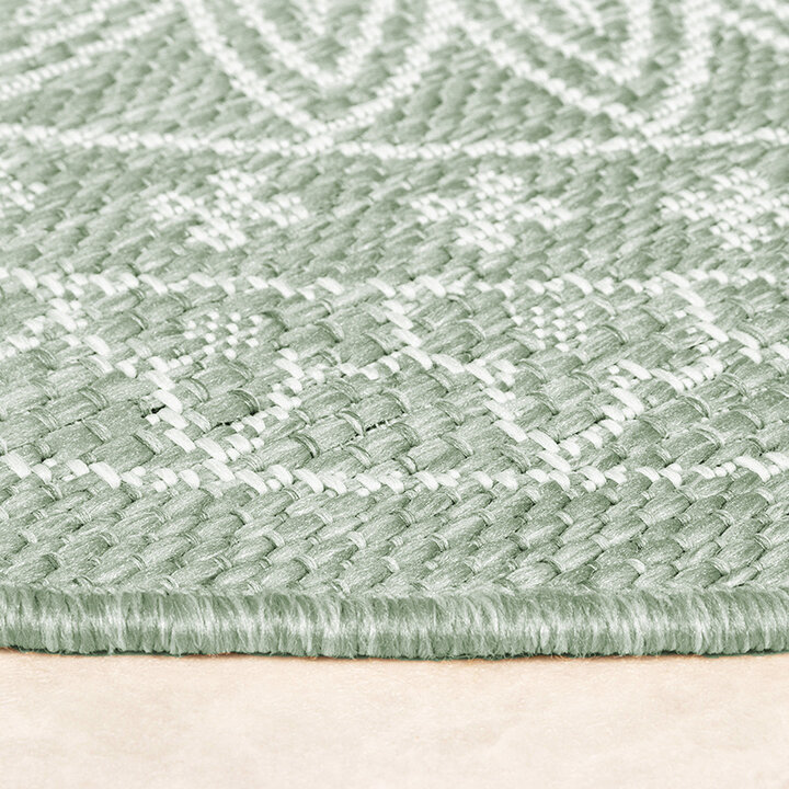 Rund Utomhusmatta - Summer Aztec Grön