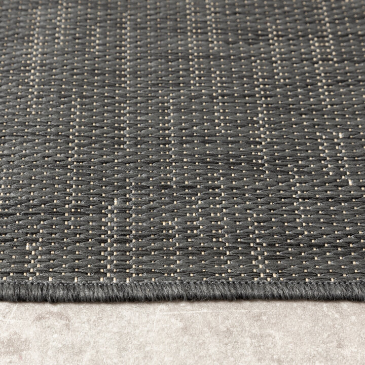 Utomhusmatta - Malta Melerad Svart