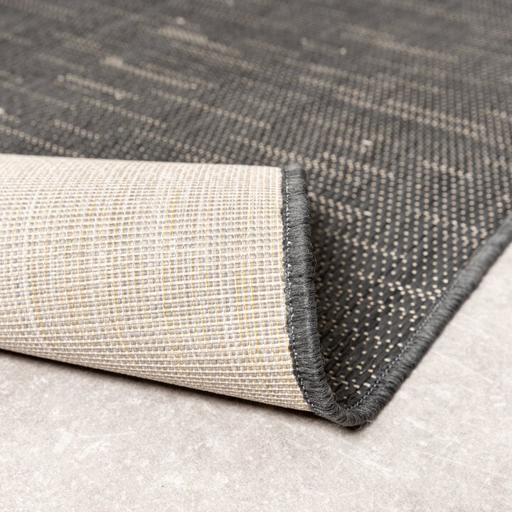 Utomhusmatta - Malta Melerad Svart