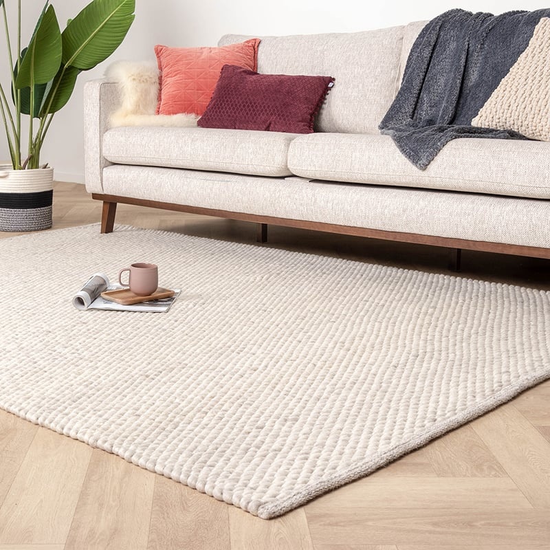 Ullmatta - Brilliant Gräddvit/Vit