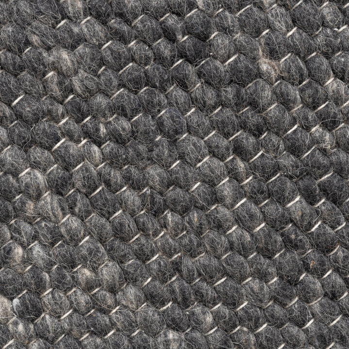 Rund Ullmatta - Feline Antracit/Melerad