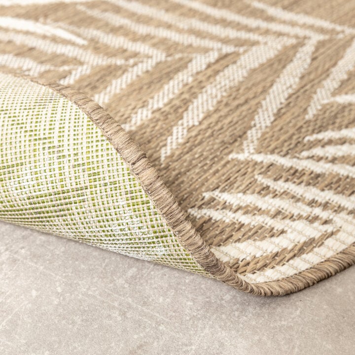 Rund Utomhusmatta - Malta Leaves Natur