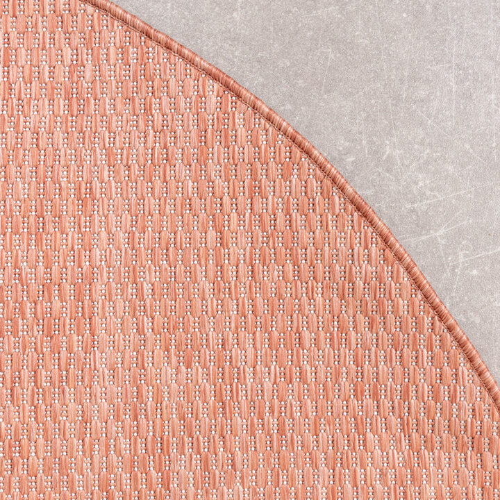 Rund Utomhusmatta - Costa Terrakotta