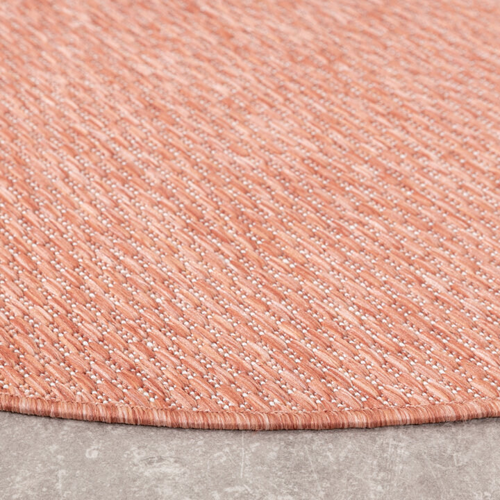 Rund Utomhusmatta - Costa Terrakotta