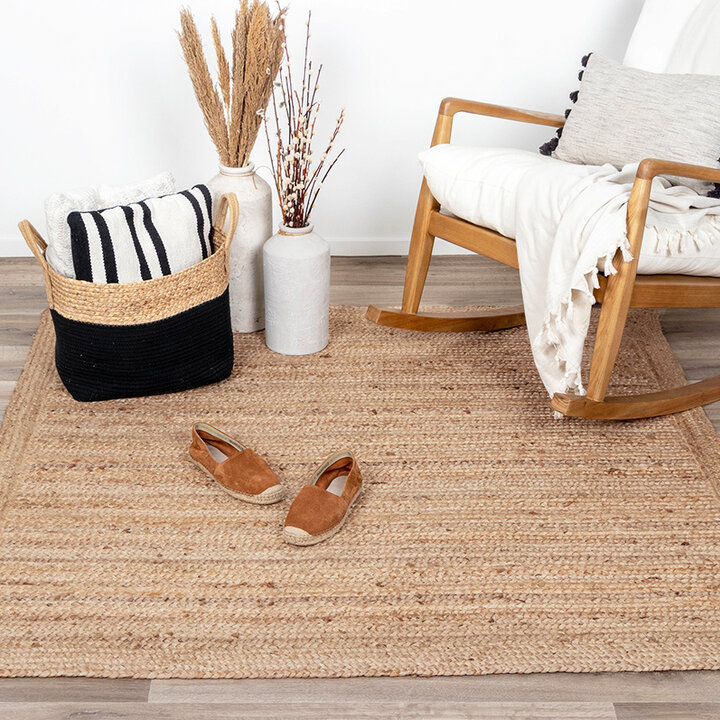 Jute Matta - Fair Kvadratisk Natur