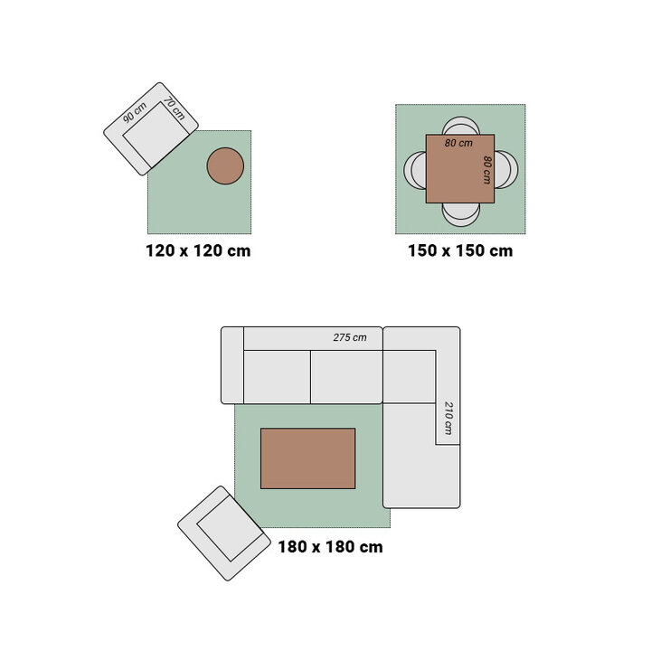 Jute Matta - Fair Kvadratisk Natur