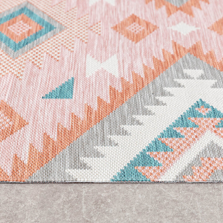 Bohemisk Utomhusmatta - Vedra Aztec Rosa