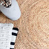 Jute Matta - Fair Rund Natur/Vit - thumbnail 4