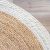 Jute Matta - Fair Rund Natur/Vit - thumbnail 5