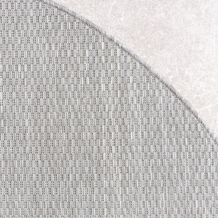 Rund Utomhusmatta - Costa Grå