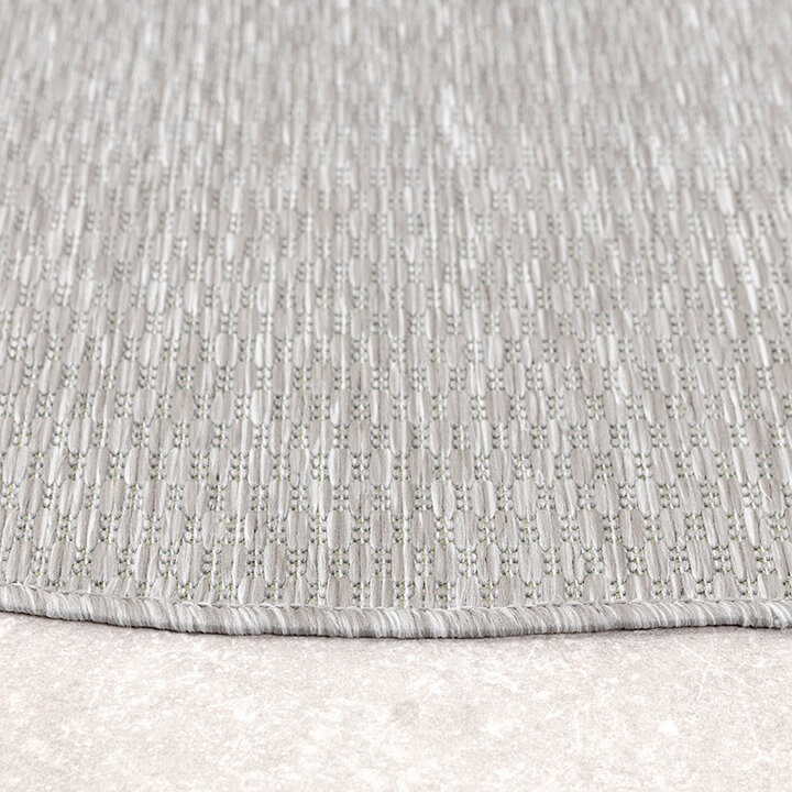 Rund Utomhusmatta - Costa Grå