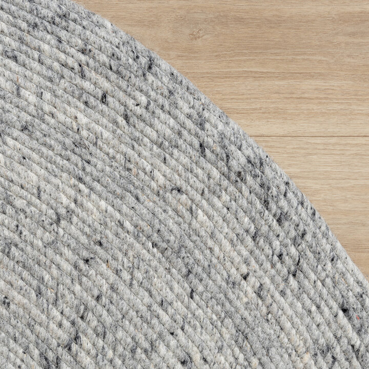 Rund Ullmatta - Wise Grå/Vit