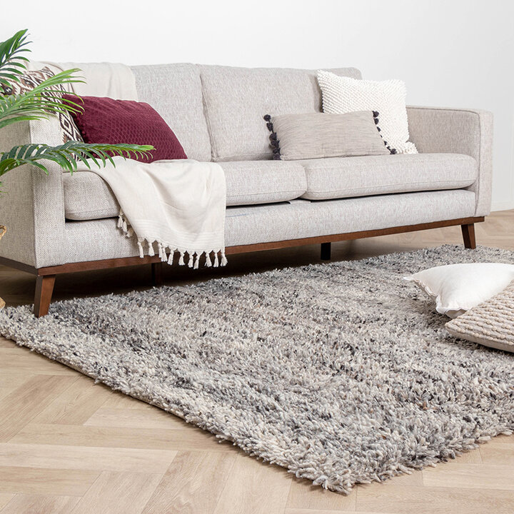 Ullmatta Med Hög Lugg - Royal Ljusgrå/Melerad