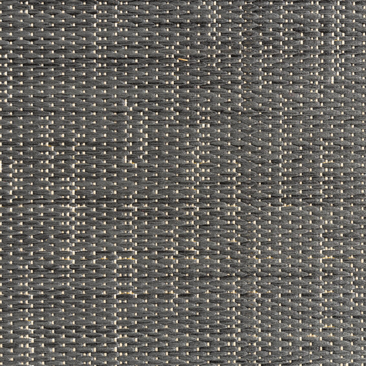 Rund Utomhusmatta - Malta Melerad Svart