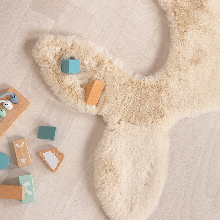 Barnmatta - Huggy Whale Gräddvit