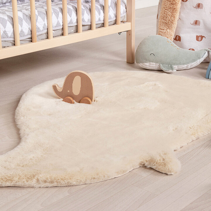 Barnmatta - Huggy Whale Gräddvit