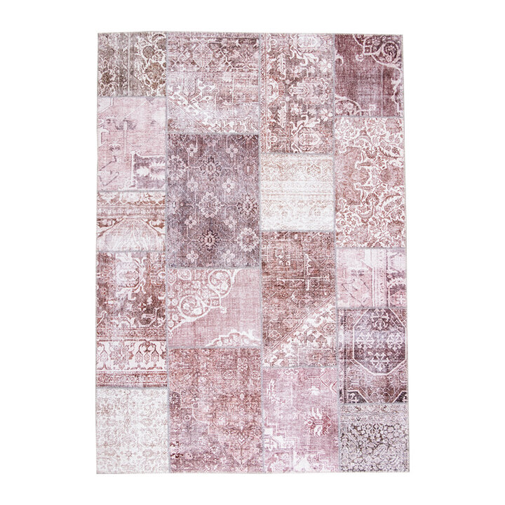 Lapptäckesmatta  - Lago Patchwork Röd/Rosa