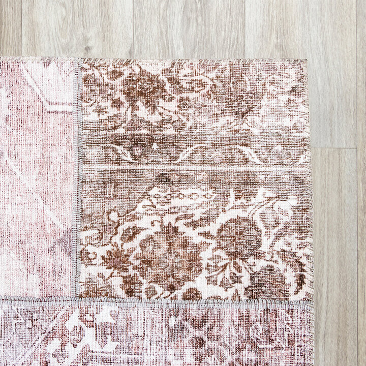 Lapptäckesmatta  - Lago Patchwork Röd/Rosa