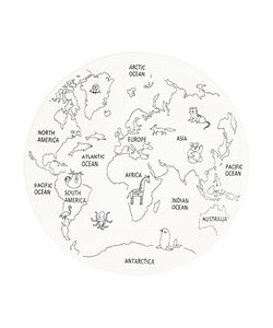 Rund Barnmatta - Globe Gräddvit