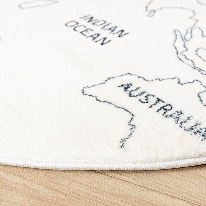 Rund Barnmatta - Globe Gräddvit