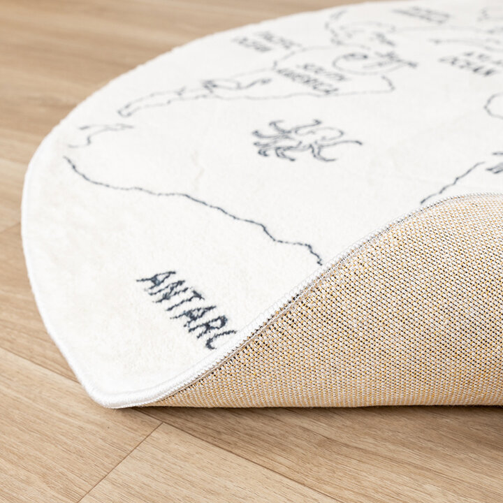 Rund Barnmatta - Globe Gräddvit