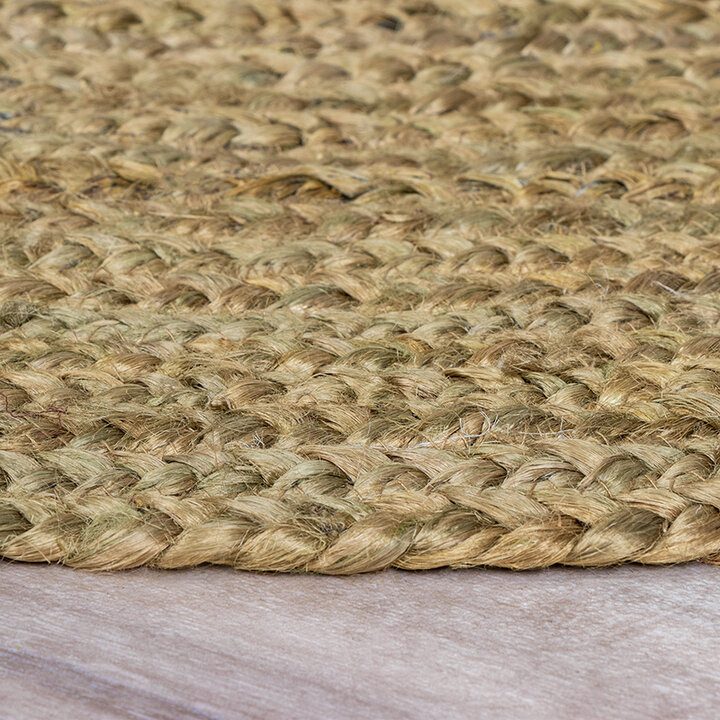 Jute Matta - Fair Rund Grön