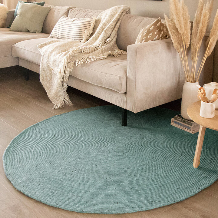 Rund Ullmatta - Wise Blå