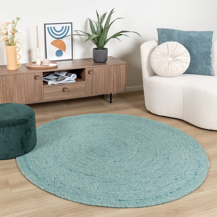 Rund Ullmatta - Wise Blå