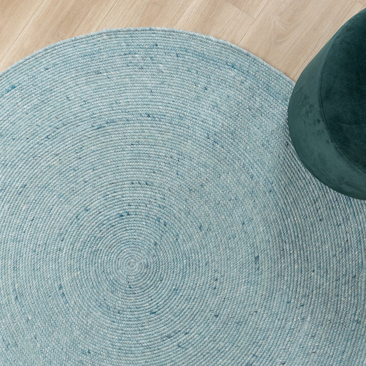 Rund Ullmatta - Wise Blå