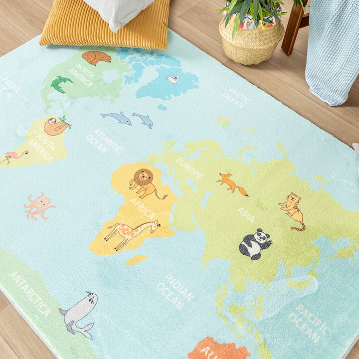 Barnmatta - Globe Blå