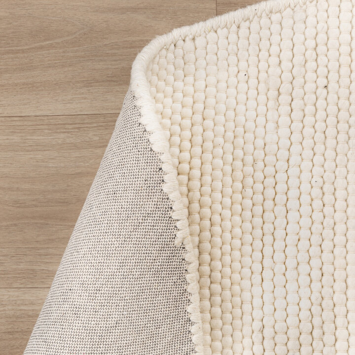 Organisk Matta I Formad Ull - Feline Vit