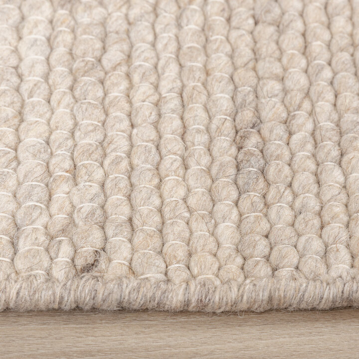 Oval Ullmatta - Feline Vit/Melerad