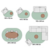 Oval Ullmatta - Feline Vit/Melerad - thumbnail 6