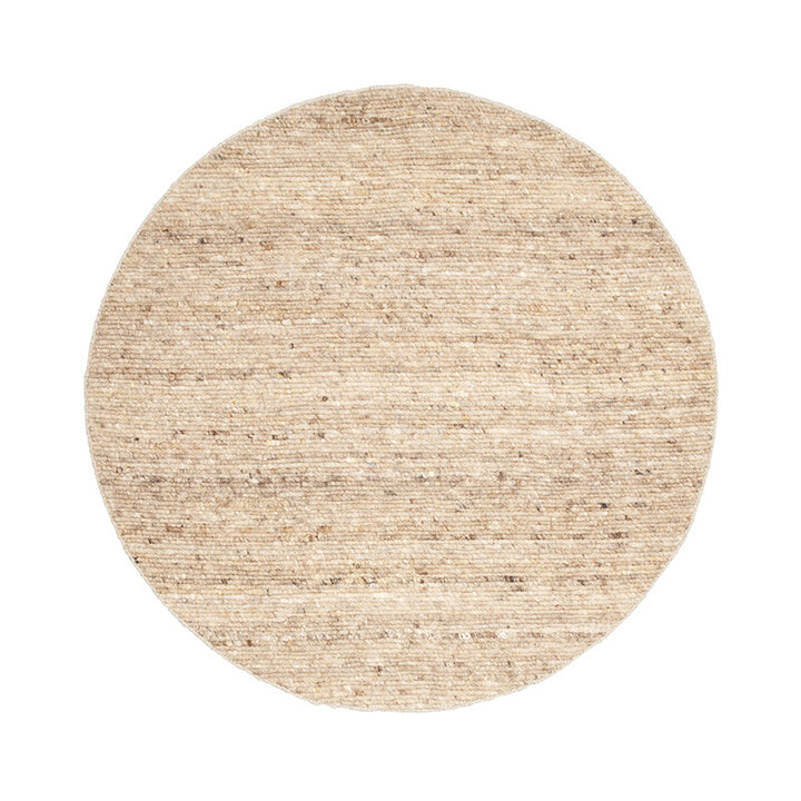 Rund Ullmatta - Feline Taupe/Melerad