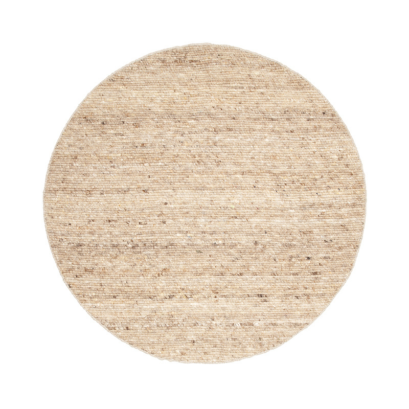 Rund Ullmatta - Feline Taupe/Melerad - sfeer