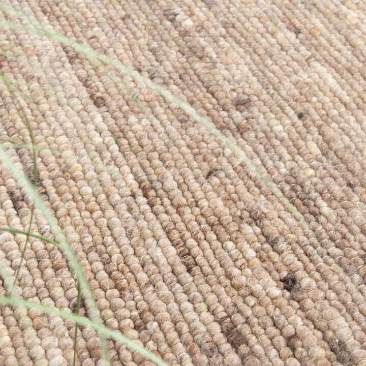 Rund Ullmatta - Feline Taupe/Melerad