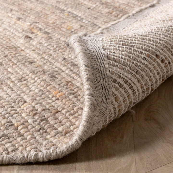 Rund Ullmatta - Feline Taupe/Melerad