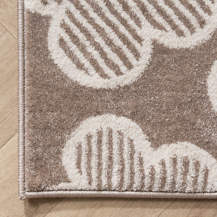 Barnrumsmatta - Bowie Flower Taupe