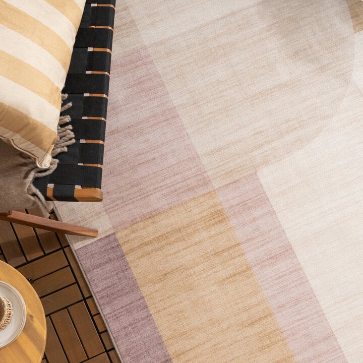 Abstrakt Utomhusmatta - Groovy Shapes Pastell