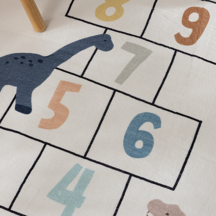 Lekmatta Till Barn - Ruby Dino Gräddvit