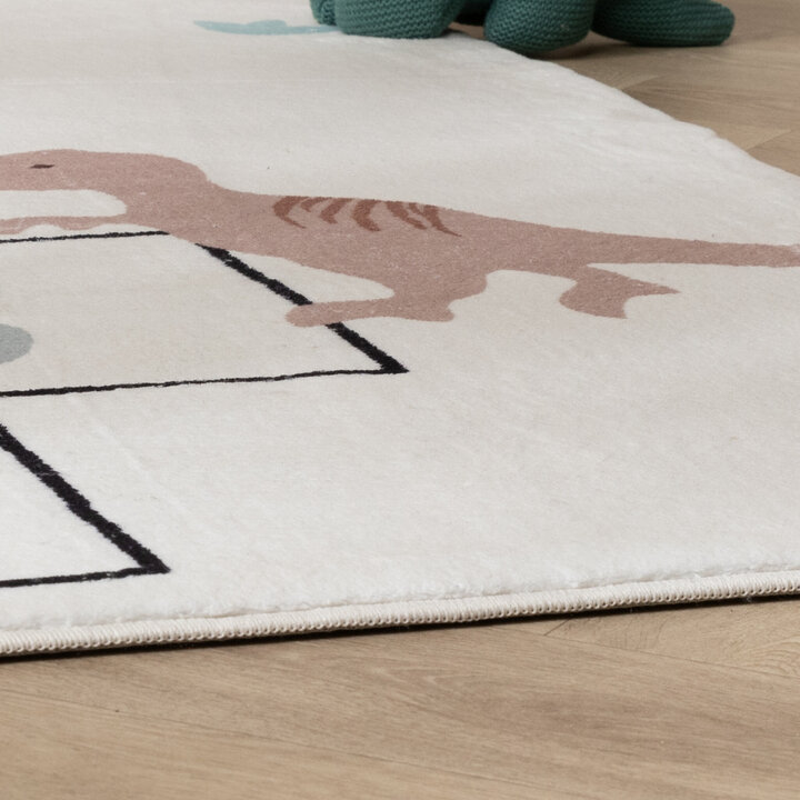 Lekmatta Till Barn - Ruby Dino Gräddvit