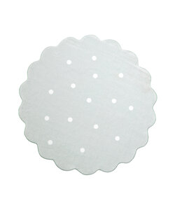 Rund Matta För Barnrum - Cloudy Dots Mintgrön