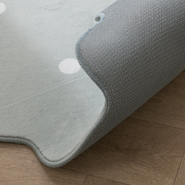 Rund Matta För Barnrum - Cloudy Dots Mintgrön