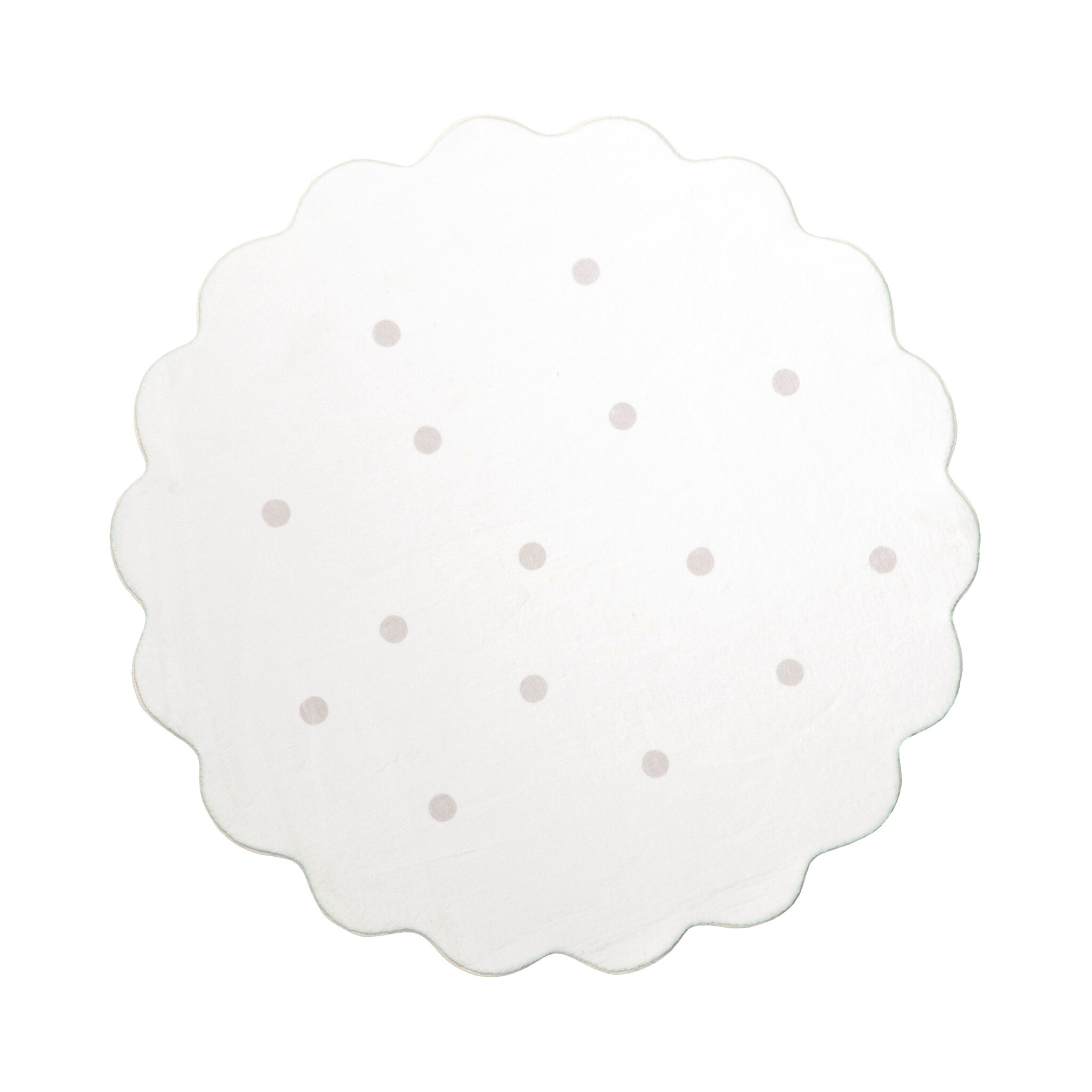 Rund Matta För Barnrum - Cloudy Dots Vit - sfeer