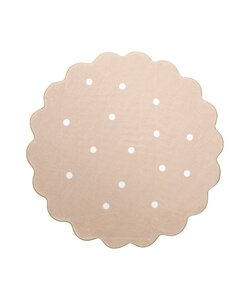 Rund Matta För Barnrum - Cloudy Dots Beige