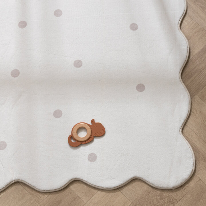 Barnrumsmatta - Cloudy Dots Vit